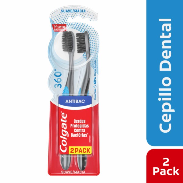 CEPILLO COLGATE 360 ANTIBACTERIAL SUAVE