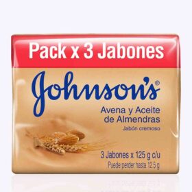 JABON JOHNSON BARRA TRIPLEPACK ALMENDRAS/AVENA