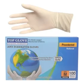 * GUANTES K&I LATEX GLOVES MEDIUM *100